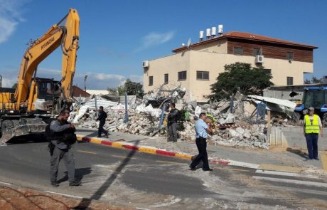 עיריית לוד ביצעה הריסה של מבנה בלתי חוקי חדש ברח’ יצחק שדה פינת סוקולוב
